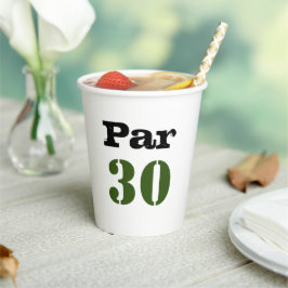 Vasos De Papel Golf 30 cumpleaños Par tee treinta fiestas