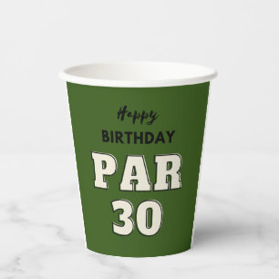 Vasos De Papel Golf 30 cumpleaños para golfistas