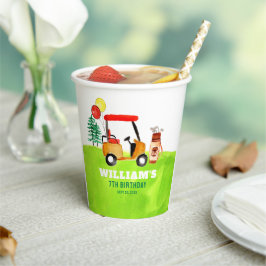 Vasos De Papel Golf Golfers Par-tee Kids Cumpleaños moderno