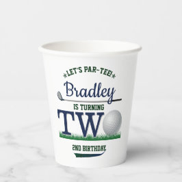 Vasos De Papel Golf PAR-TEE 2º cumpleaños