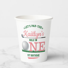 Vasos De Papel Golf PAR-TEE Primer cumpleaños