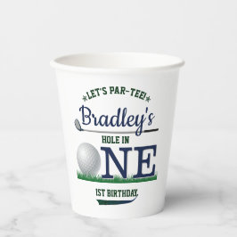 Vasos De Papel Golf PAR-TEE Primer cumpleaños