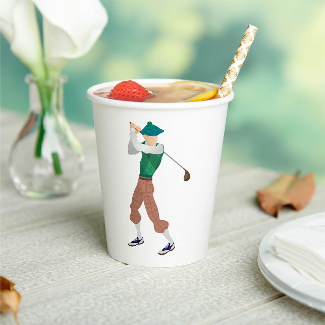 Vasos De Papel Golfer bien vestido (Subido por el creador)