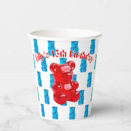 Vasos De Papel Gominola de Gelatina