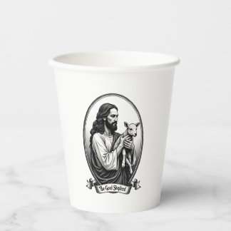 Vasos De Papel Good Shepherd Jesus Vintage Engraving Faith Shirt 