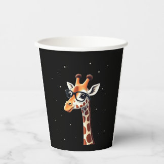 Vasos De Papel Good Time Hipster Giraffe T-Shirt Men's Women's Ch