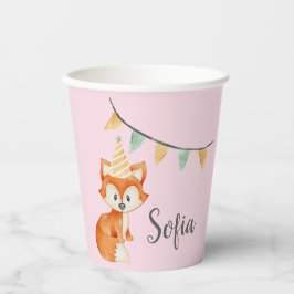 Vasos De Papel Gorra de Fiesta de Fox Cute