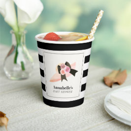 Vasos De Papel Gorra Rosa Derby Style Big Pink Baby Shower