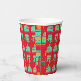Vasos De Papel gorrito y bufanda platos de papel