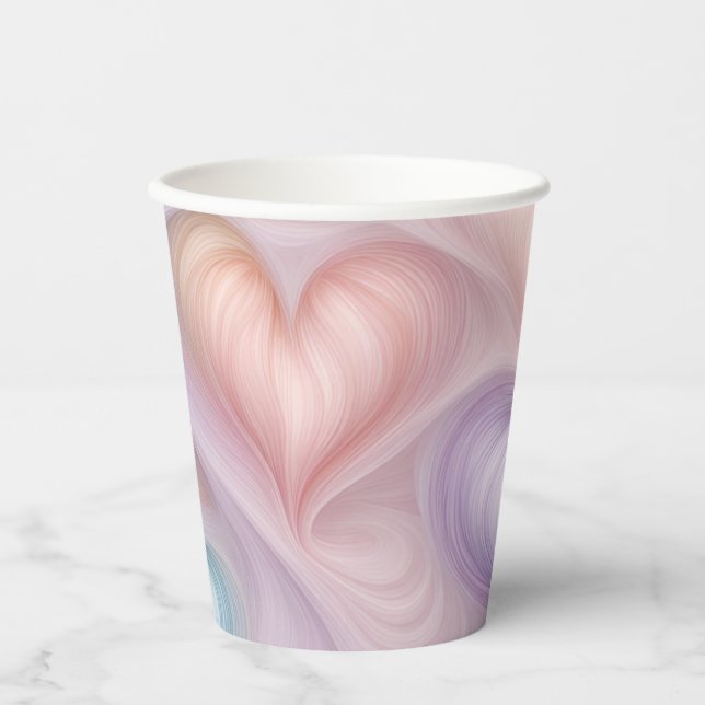 Vasos De Papel Gossamer Hearts (Anverso)