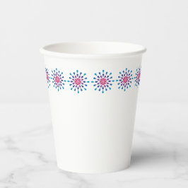 Vasos De Papel Gotas de lágrimas azules, púrpuras y rosas