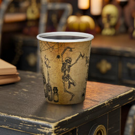 Vasos De Papel Gótico de época Personalizado espumoso de Hallowee