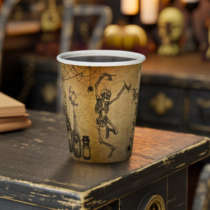 Vasos De Papel Gótico de época Personalizado espumoso de Hallowee