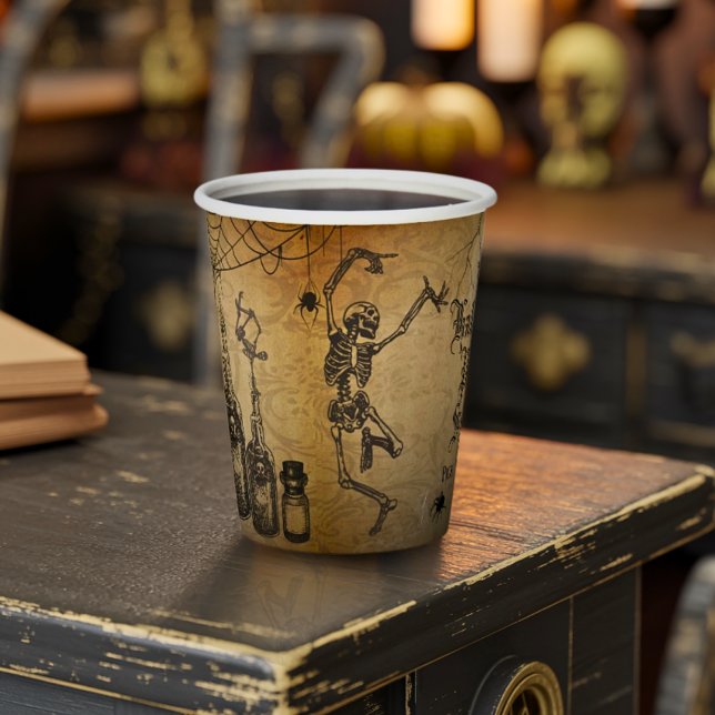 Vasos De Papel Gótico de época Personalizado espumoso de Hallowee (Subido por el creador)