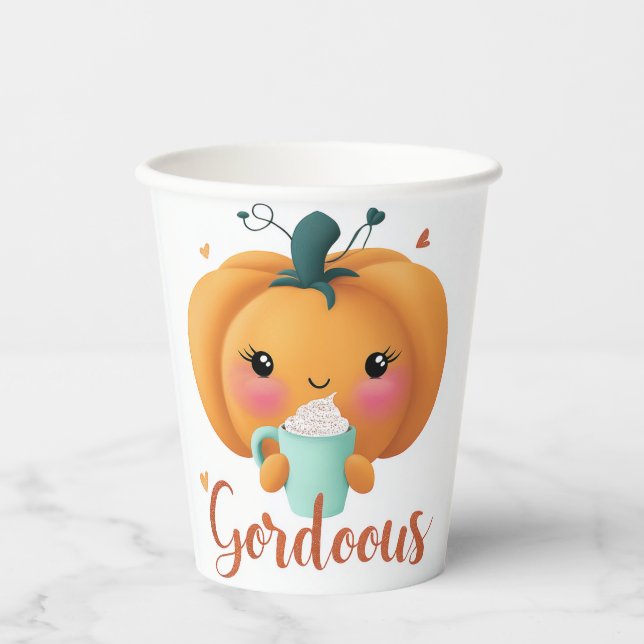 Vasos De Papel Gourdgeous Pumpkin Paper Cu (Anverso)