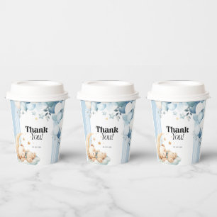 Vasos De Papel Gracias Blue Boy Baby Shower