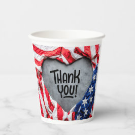 Vasos De Papel ¡Gracias por Su Servicio!