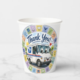 Vasos De Papel Gracias trabajadores postales