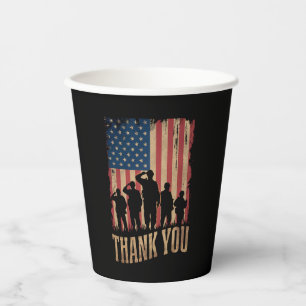 Vasos De Papel Gracias, Veterans Day American Flag Vintage