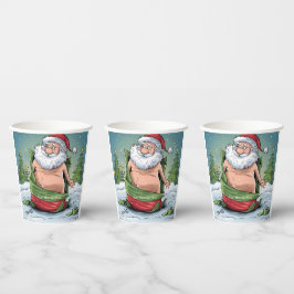 Vasos De Papel Graciosa colección de Navidades sucios de Santa