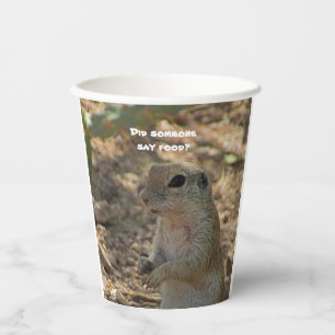 Vasos De Papel Graciosa foto de ardilla de tierra en el suroeste 