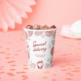 Vasos De Papel Graciosa pizza de parto especial para bebé