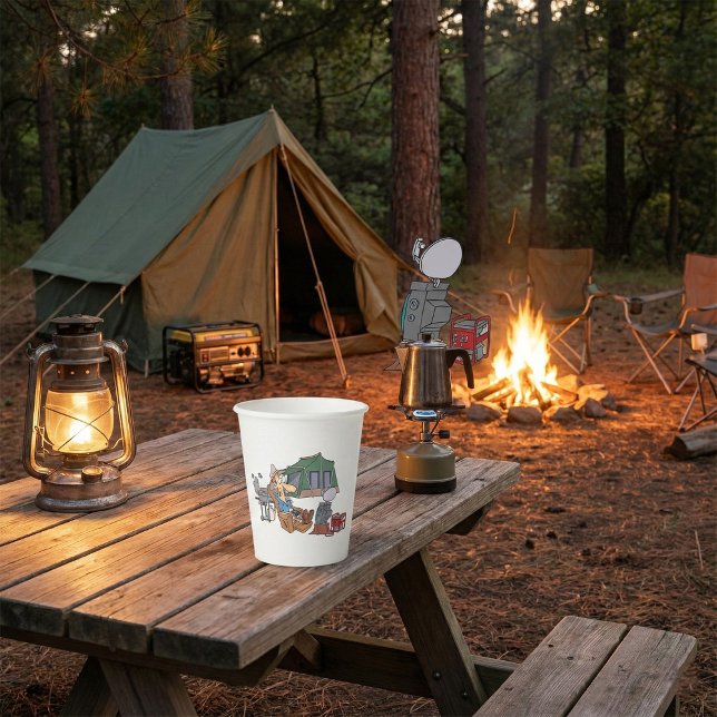 Vasos De Papel Gracioso glamping Personalizado de lujo camping (Subido por el creador)