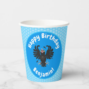Vasos De Papel Gracioso ilustracion de personalizado de cuervos l