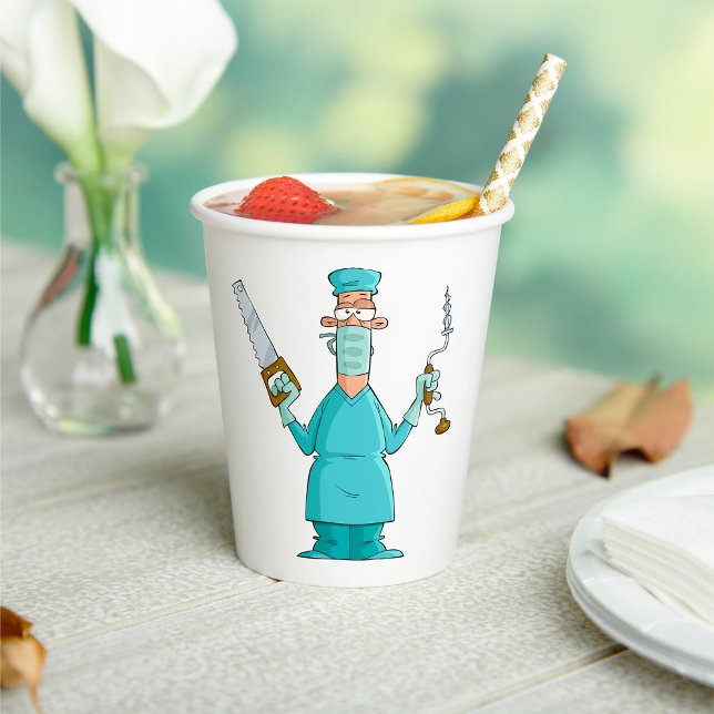 Vasos De Papel Gracioso Personalizado de Cirujano Humor Médico Gr (Subido por el creador)
