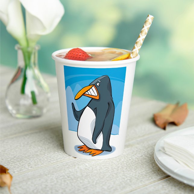 Vasos De Papel Gracioso Personalizado de Pingüinos Enfadados, Gua (Subido por el creador)