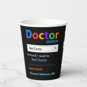 Vasos De Papel Gracioso Personalizado Mejor Regalo Médica