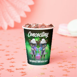 Vasos De Papel Graciosos científicos de gatos mal pensados Cumple