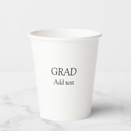 Vasos De Papel Grad simple minimalista graduación elegante modern