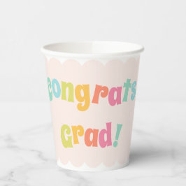 Vasos De Papel Grado divertido y colorido de felicitaciones