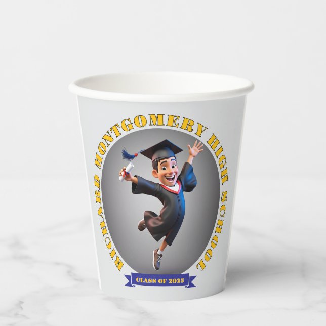 VASOS DE PAPEL " GRADUACIÓN 2025 " (Anverso)