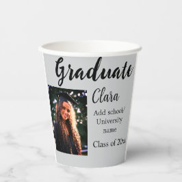 Vasos De Papel Graduación añadir clase de nombre de 20xx congrats