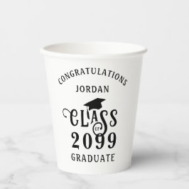 Vasos De Papel Graduación Clase Año Congratos Nombre Personalizad