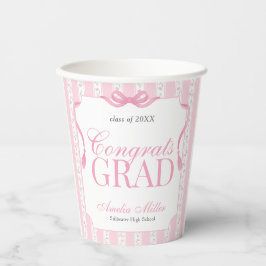 Vasos De Papel Graduación de Floral Rosa
