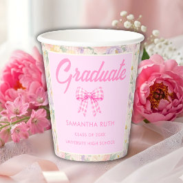 Vasos De Papel Graduación de flores silvestres