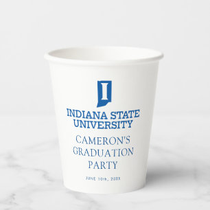 Vasos De Papel Graduación de la Universidad Estatal de Indiana