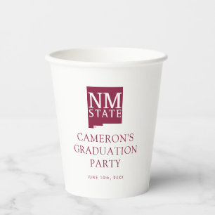 Vasos De Papel Graduación de la Universidad Estatal de Nuevo Méxi