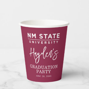 Vasos De Papel Graduación de la Universidad Estatal de Nuevo Méxi