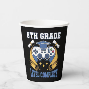Vasos De Papel Graduación de nivel de 8º grado completa para juga
