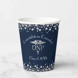 Vasos De Papel Graduación de Práctica de Enfermería Doctoral Azul