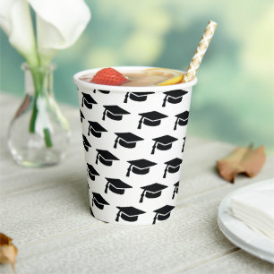 Vasos De Papel Graduación del tapón de rosca negro