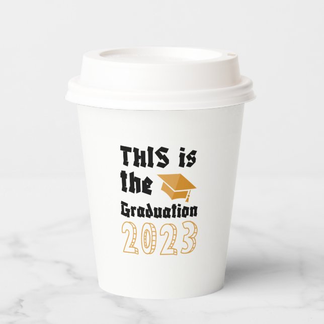 Vasos De Papel graduación elegante (Anverso)