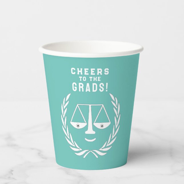 Vasos De Papel Graduación en Facultad de Derecho (Anverso)