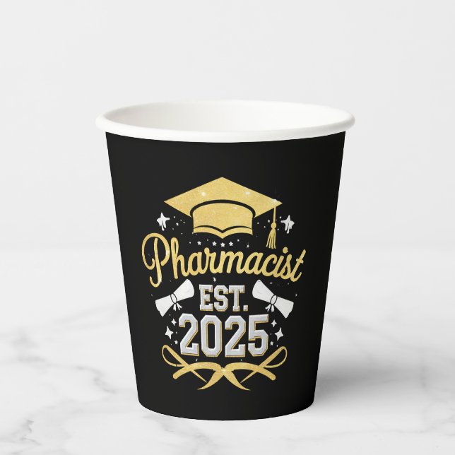 Vasos De Papel Graduación Farmacéutica Est 2025 (Anverso)