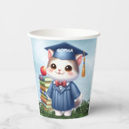 Vasos De Papel Graduación infantil Chica de gatos lindo