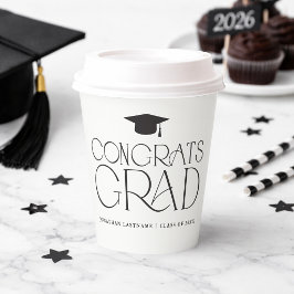 Vasos De Papel Graduación Minimalista Moderna